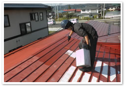 事務所　屋根塗装、塗り替え施工実績例