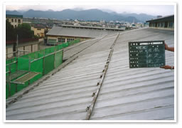 学校給食センター　屋根塗装、塗り替え施工実績例